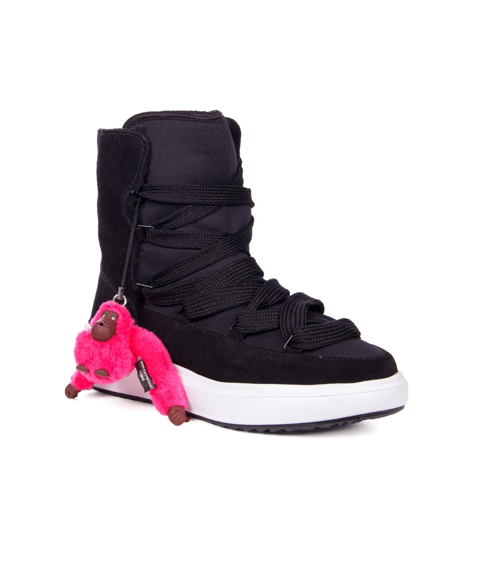 Bota Forrada Kipling Cano Curto Preto