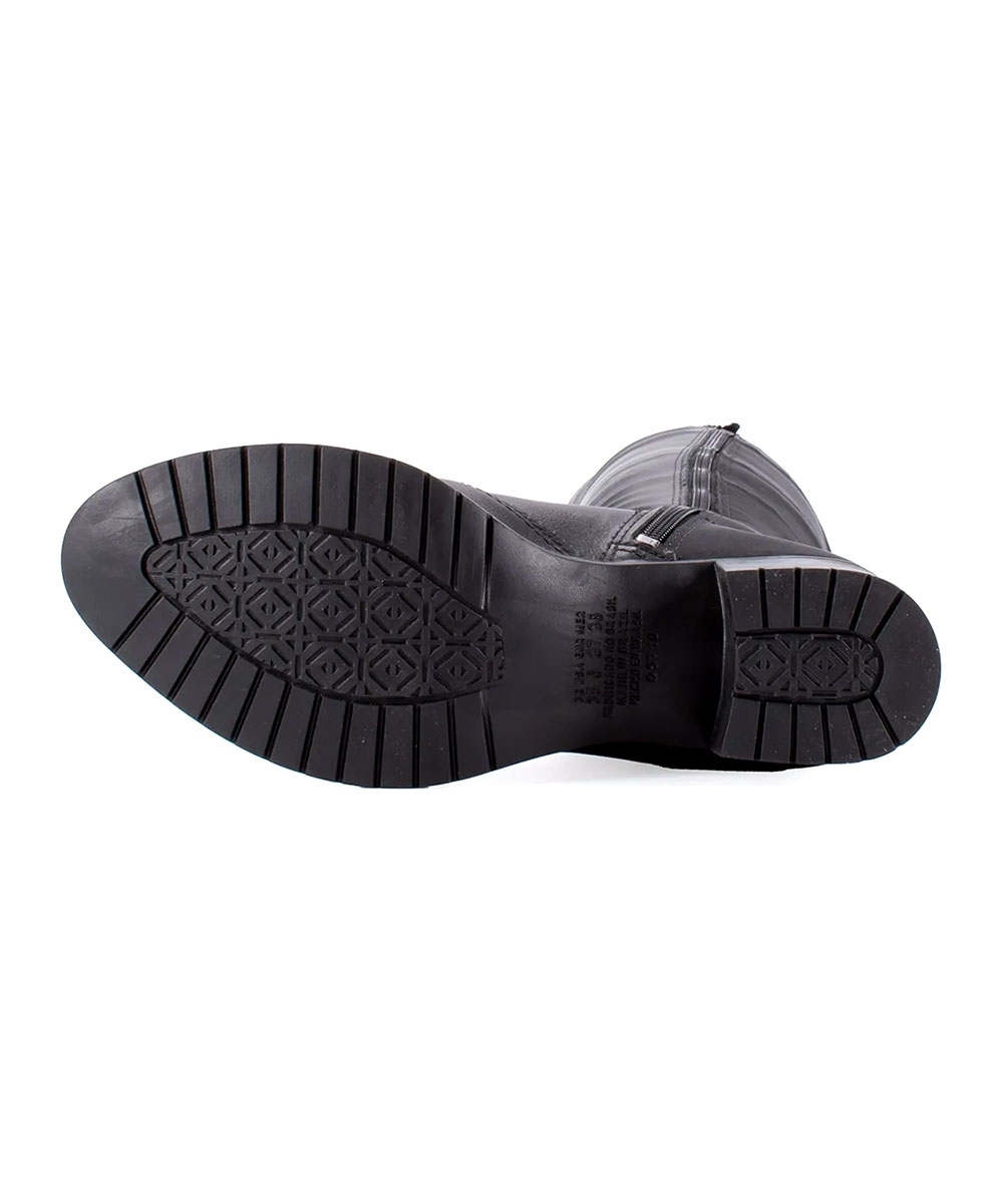 Bota Cano Longo Mississipi Salto Médio Preto