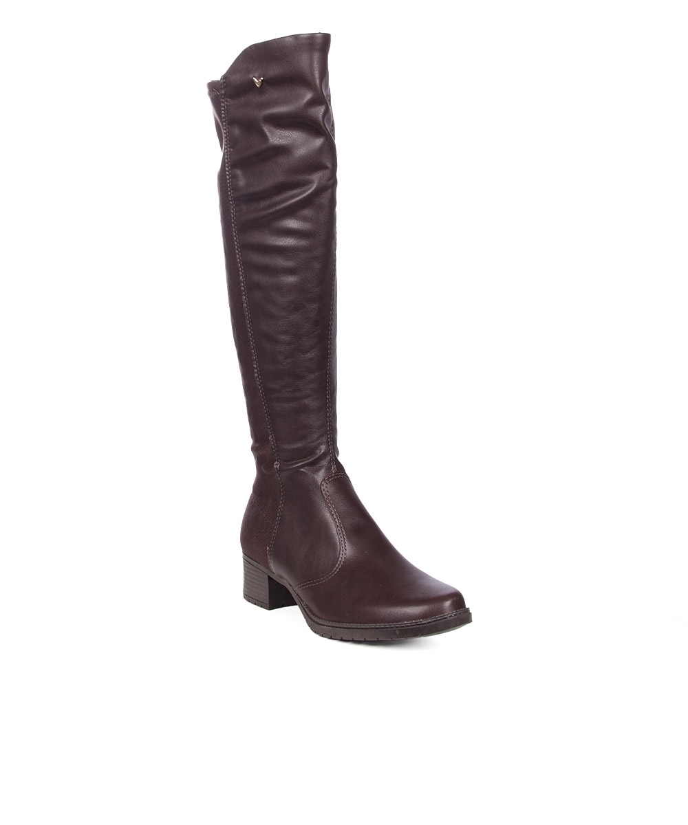 Bota Cano Longo Mississipi Salto Médio Café