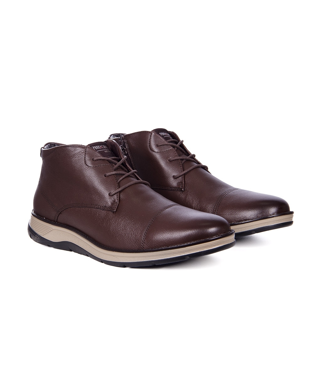 Bota Masculina Ferracini Fluence Couro Marrom