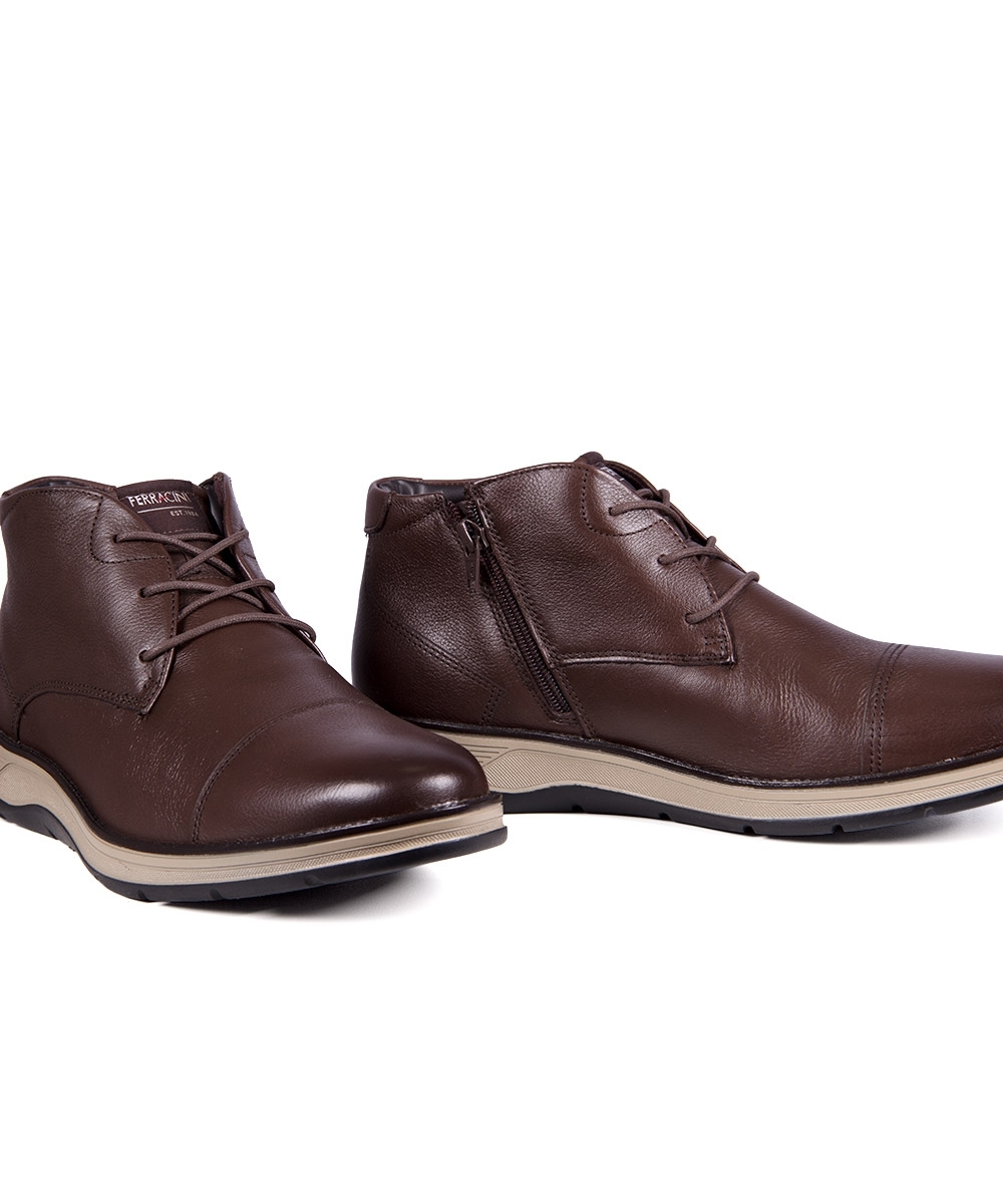Bota Masculina Ferracini Fluence Couro Marrom