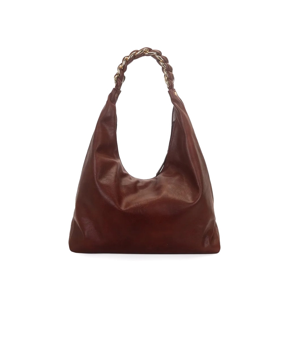 Bolsa Hobo Wj Grande Corrente Marrom