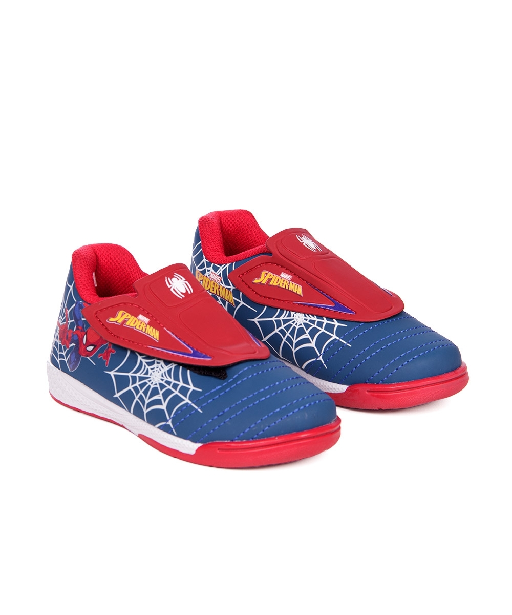 Chuteira Futsal Spider Man Infantil Azul