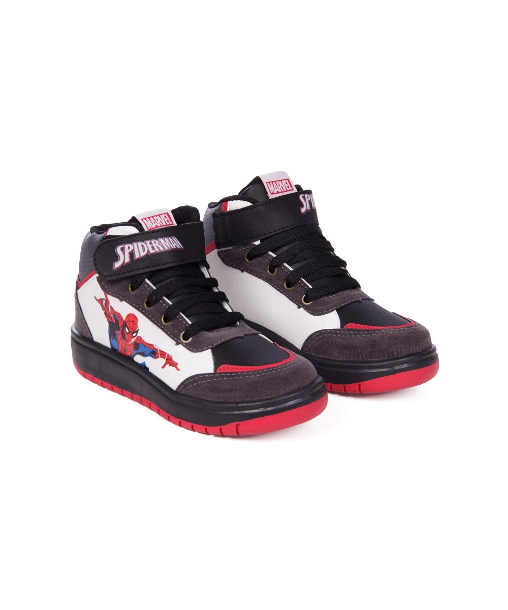Tênis Infantil Spider Man Cano Alto Preto
