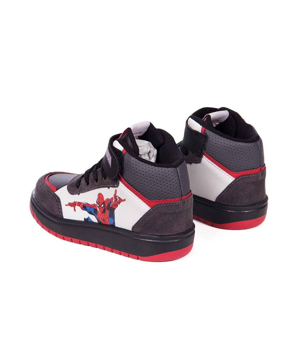 Tênis Infantil Spider Man Cano Alto Preto