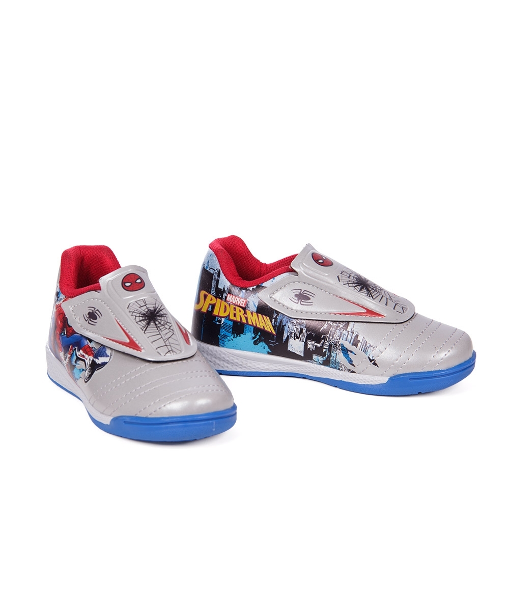 Chuteira Infantil Futsal Spider Man Prata