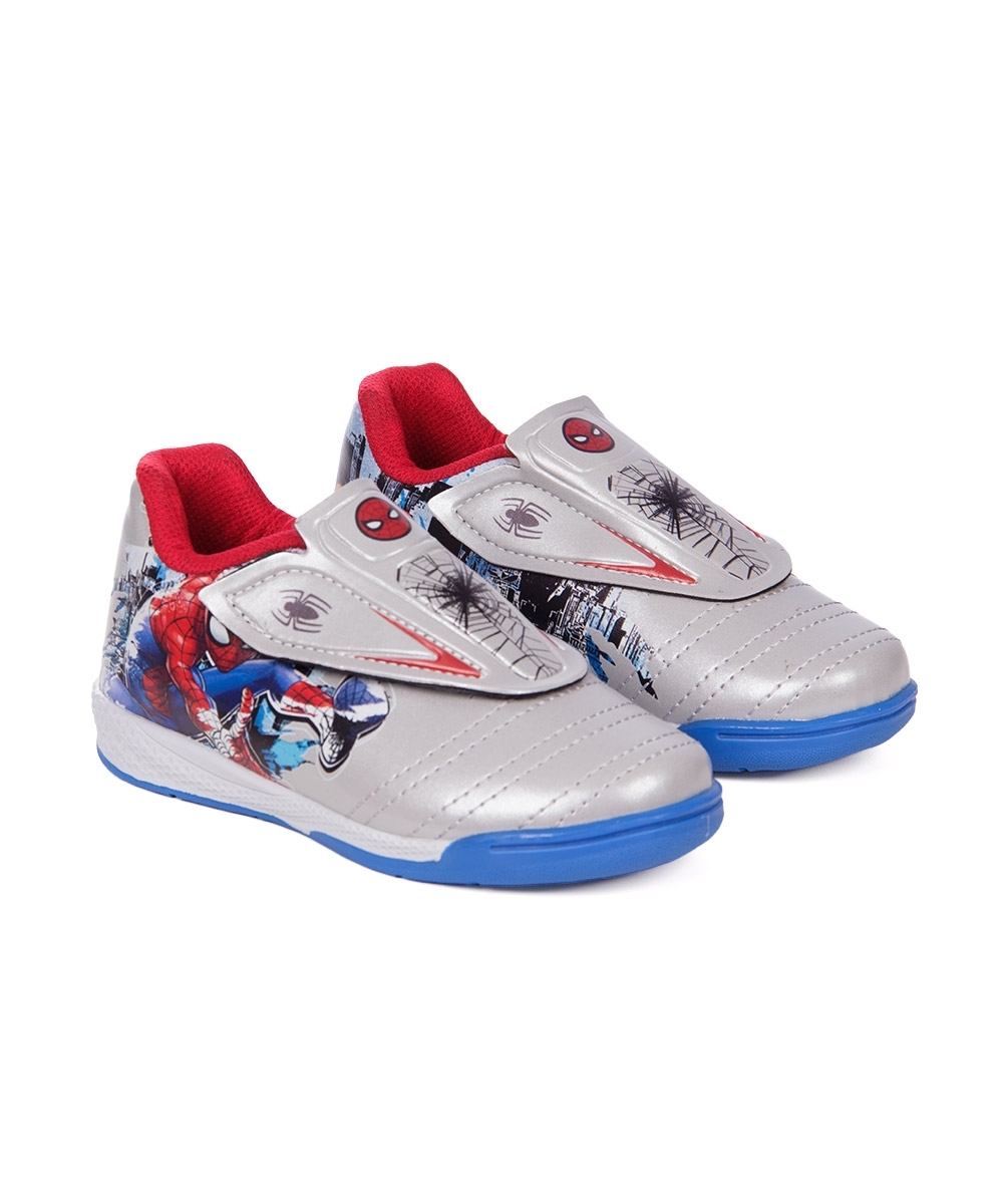 Chuteira Infantil Futsal Spider Man Prata