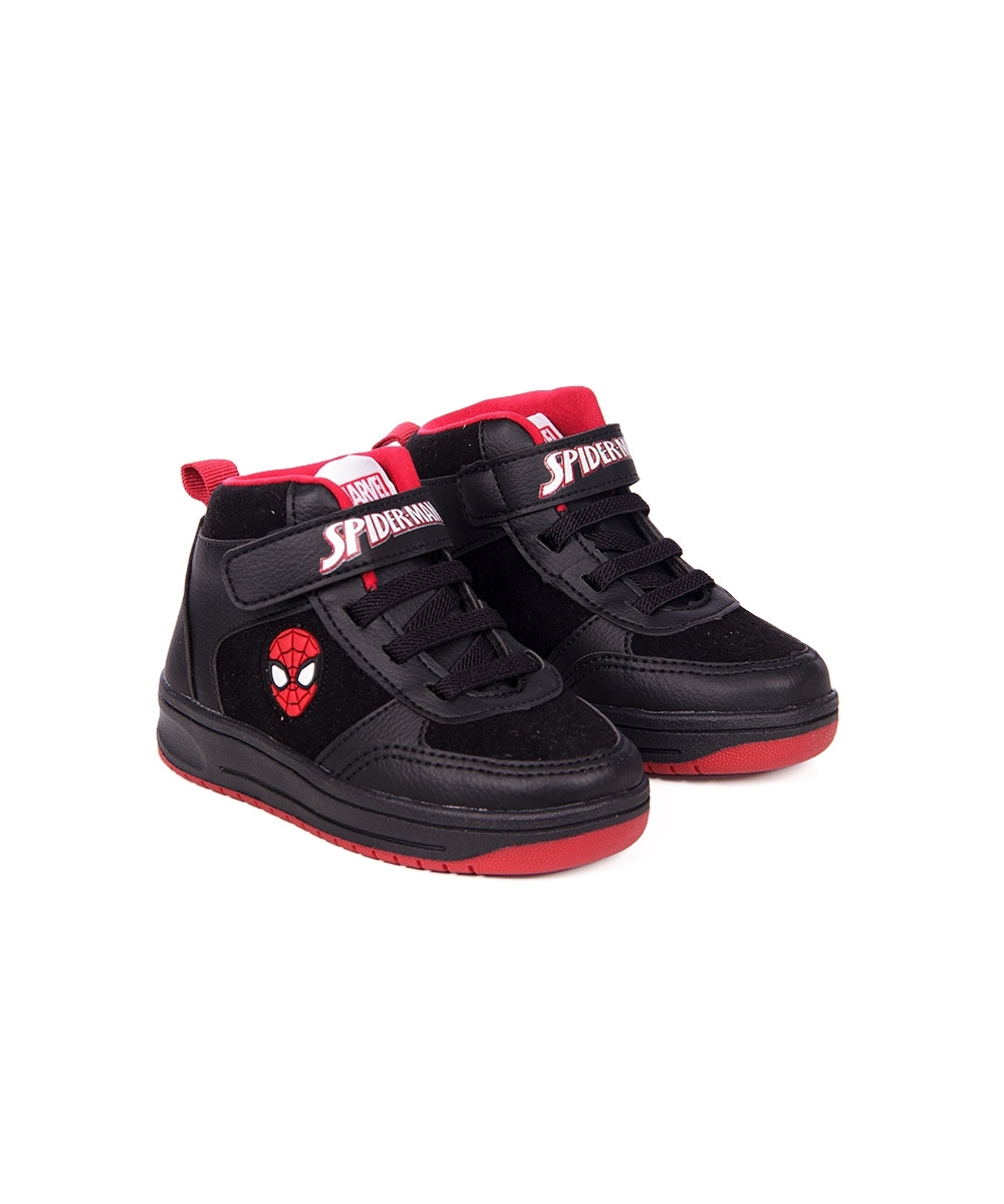 Tênis Infantil Spider Man Cano Alto Preto