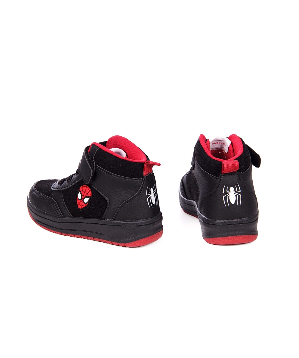 Tênis Infantil Spider Man Cano Alto Preto