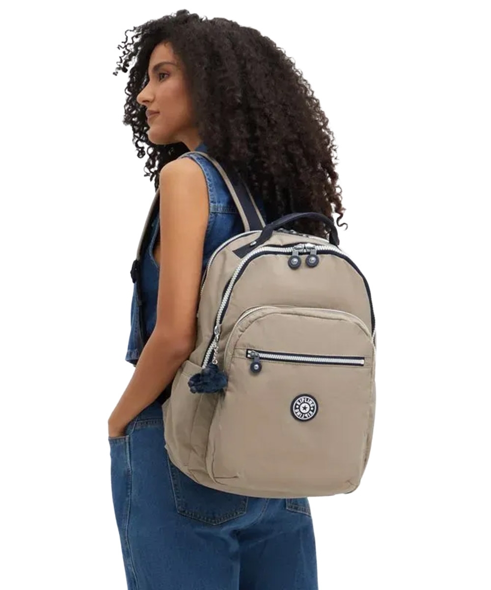 Mochila Kipling Seoul Lap Soft Taupe C Taupy