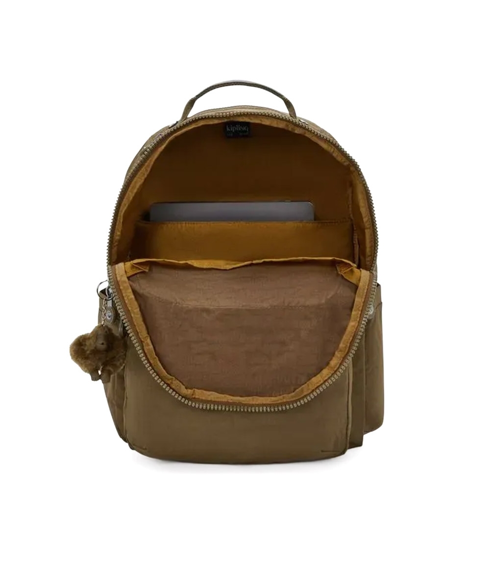 Mochila Kipling Seoul Smooth Khaki Marrom