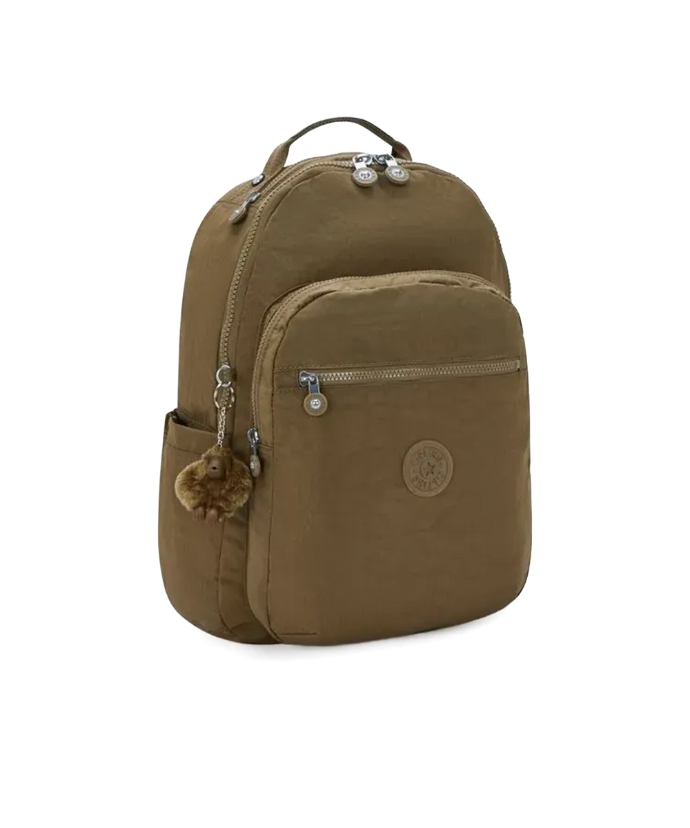 Mochila Kipling Seoul Smooth Khaki Marrom