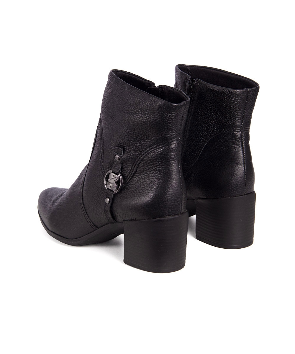 Bota Cano Curto Bottero Salto Médio Preto