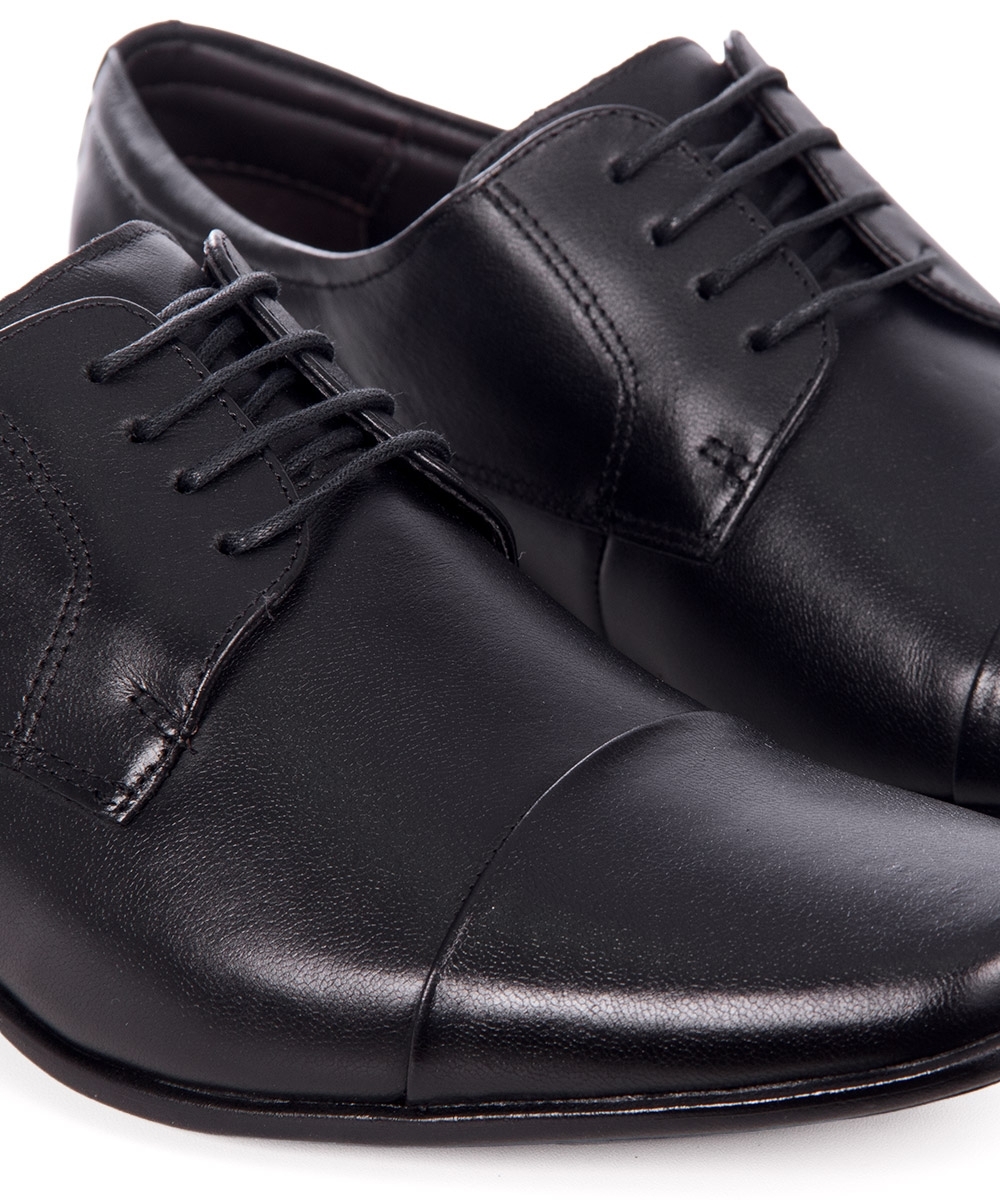 Sapato Masculino Jota Pe Social Couro Preto/preto