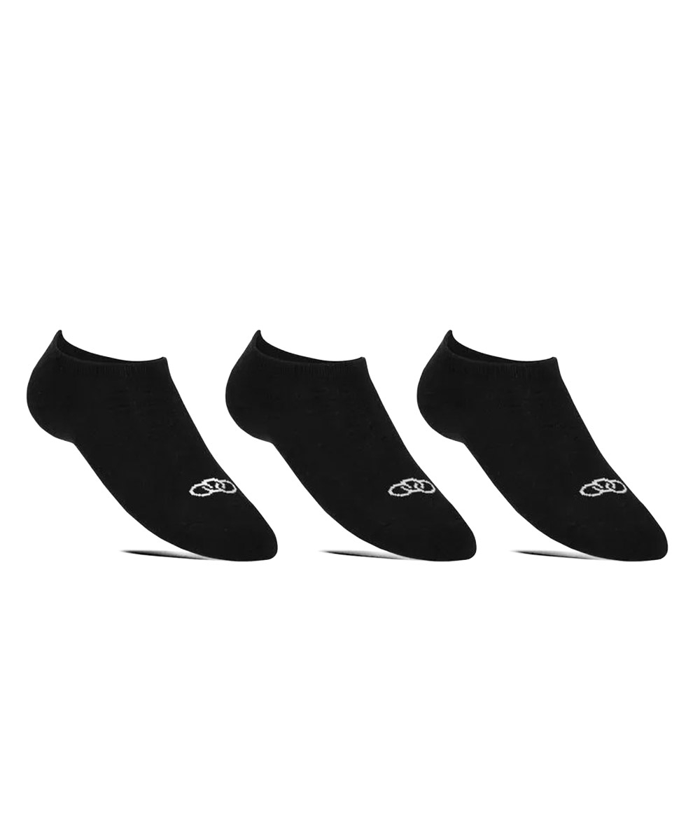 Meia Cano Invisível Olympikus 3 Pares Preto