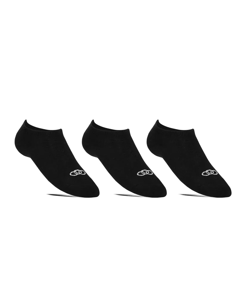 Meia Cano Invisível Olympikus 3 Pares Preto
