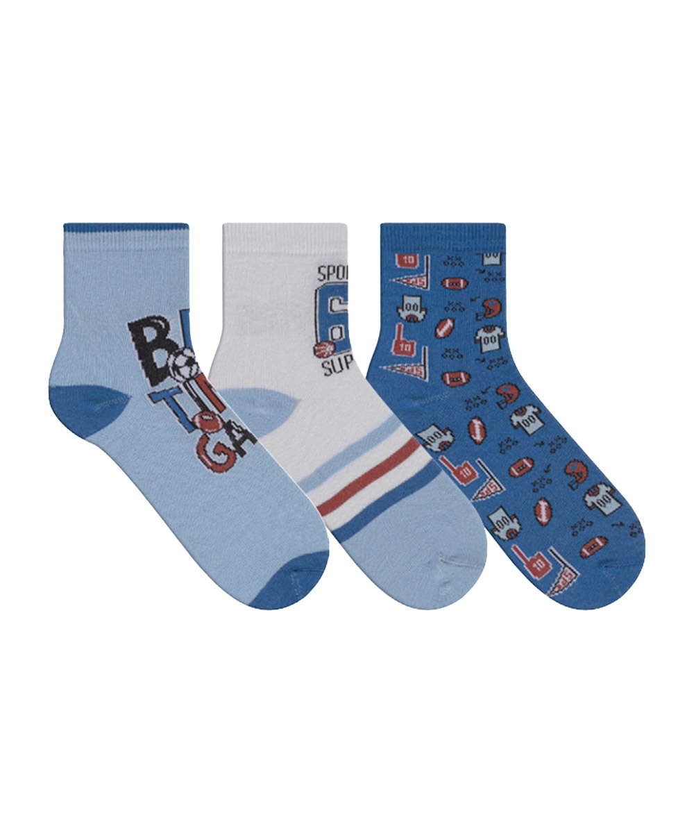 Meia Cano Médio Infantil Winston 3 Pares Multicolor