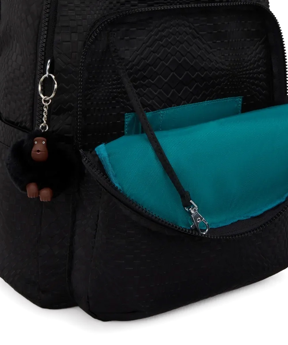 Mochila Kipling Seoul Lap Dimensional Emb Preto