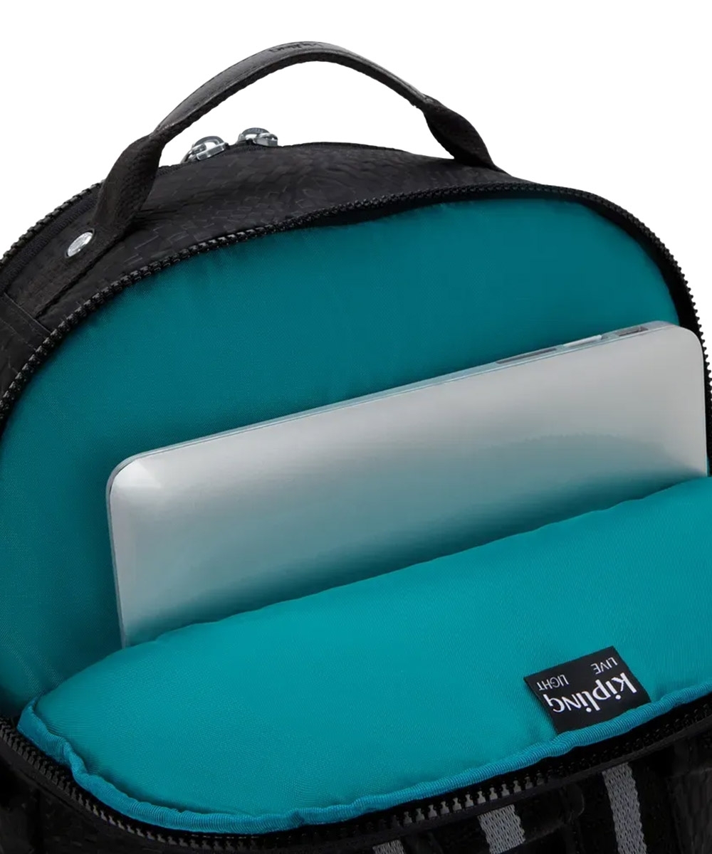 Mochila Kipling Seoul Lap Dimensional Emb Preto