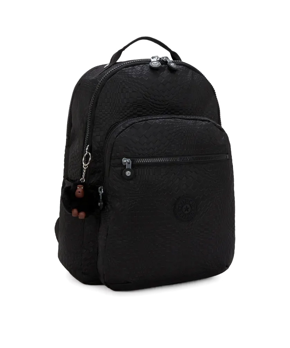 Mochila Kipling Seoul Lap Dimensional Emb Preto