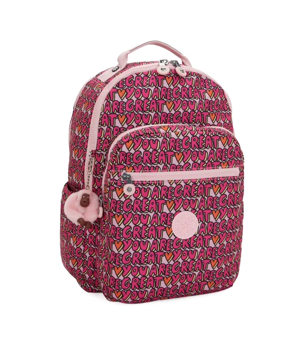 Mochila Kipling Seoul Lap U R Great Prt Pink