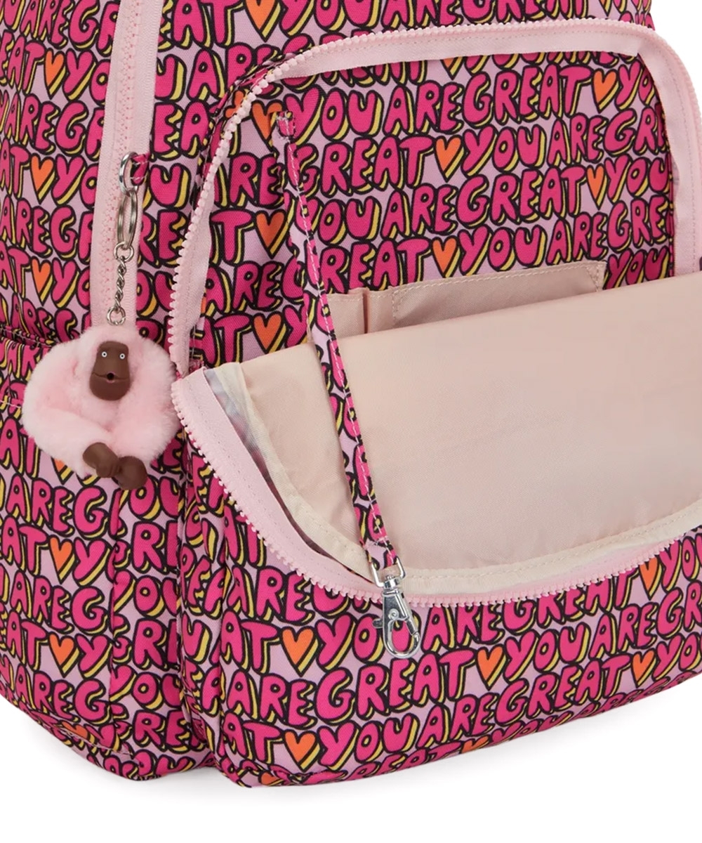 Mochila Kipling Seoul Lap U R Great Prt Pink