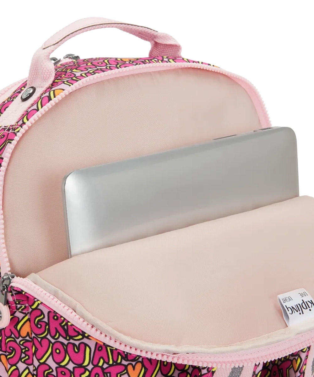 Mochila Kipling Seoul Lap U R Great Prt Pink