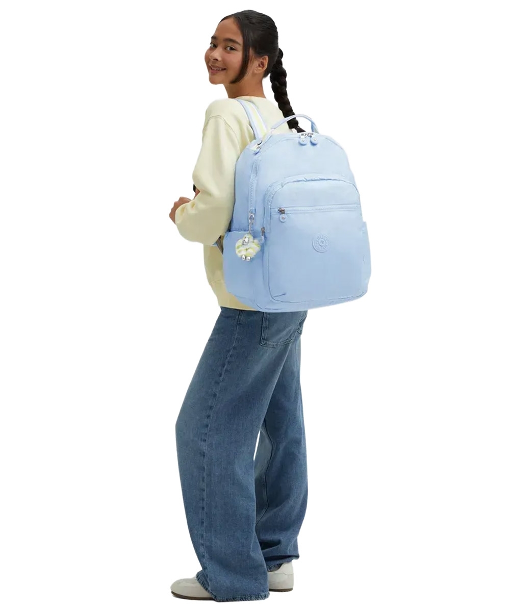 Mochila Kipling Seoul Clear Sky Met Azul Claro
