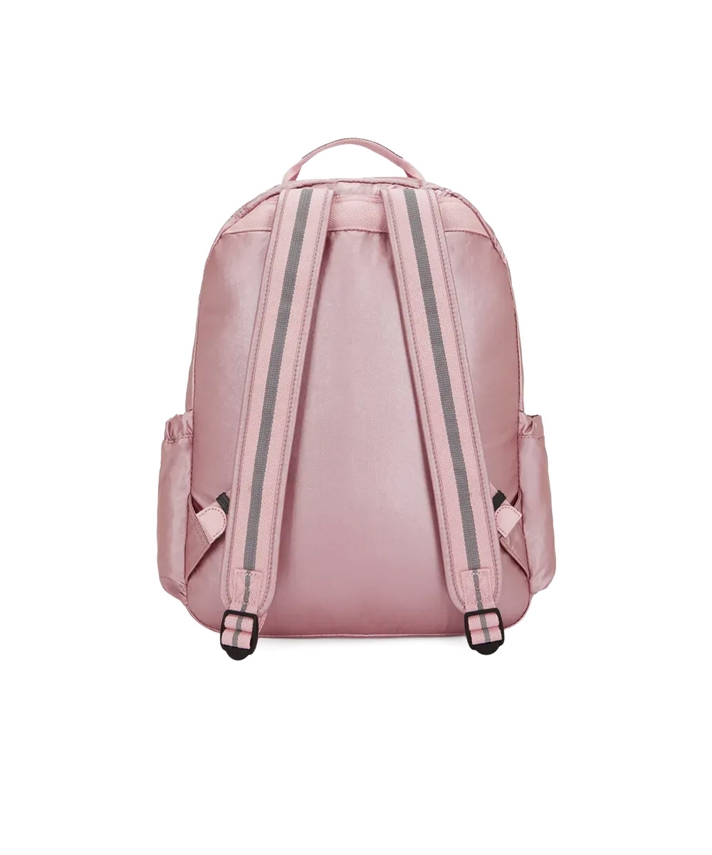 Mochila Kipling Seoul Bronze Pink Met Rosa