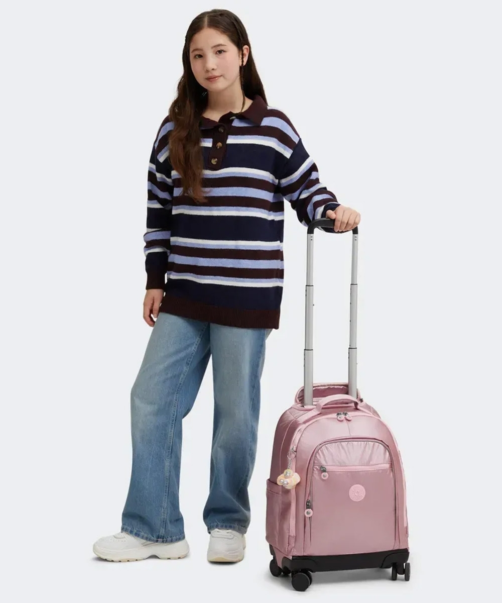 Mochila Kipling New Zea Bronze Pink Met Rosa