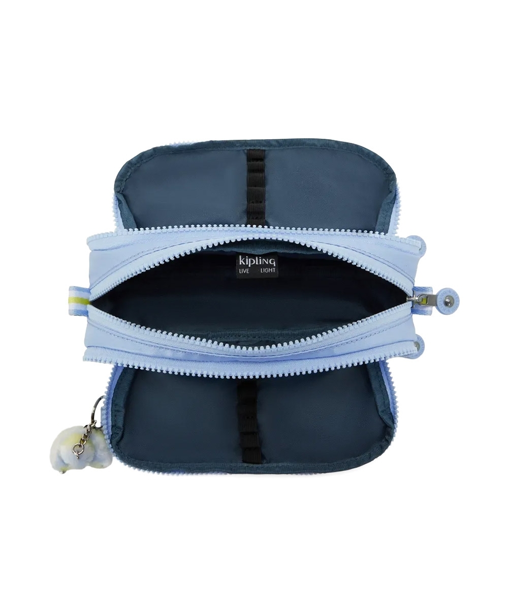 Estojo Kipling Gitroy Clear Sky Met Azul Claro