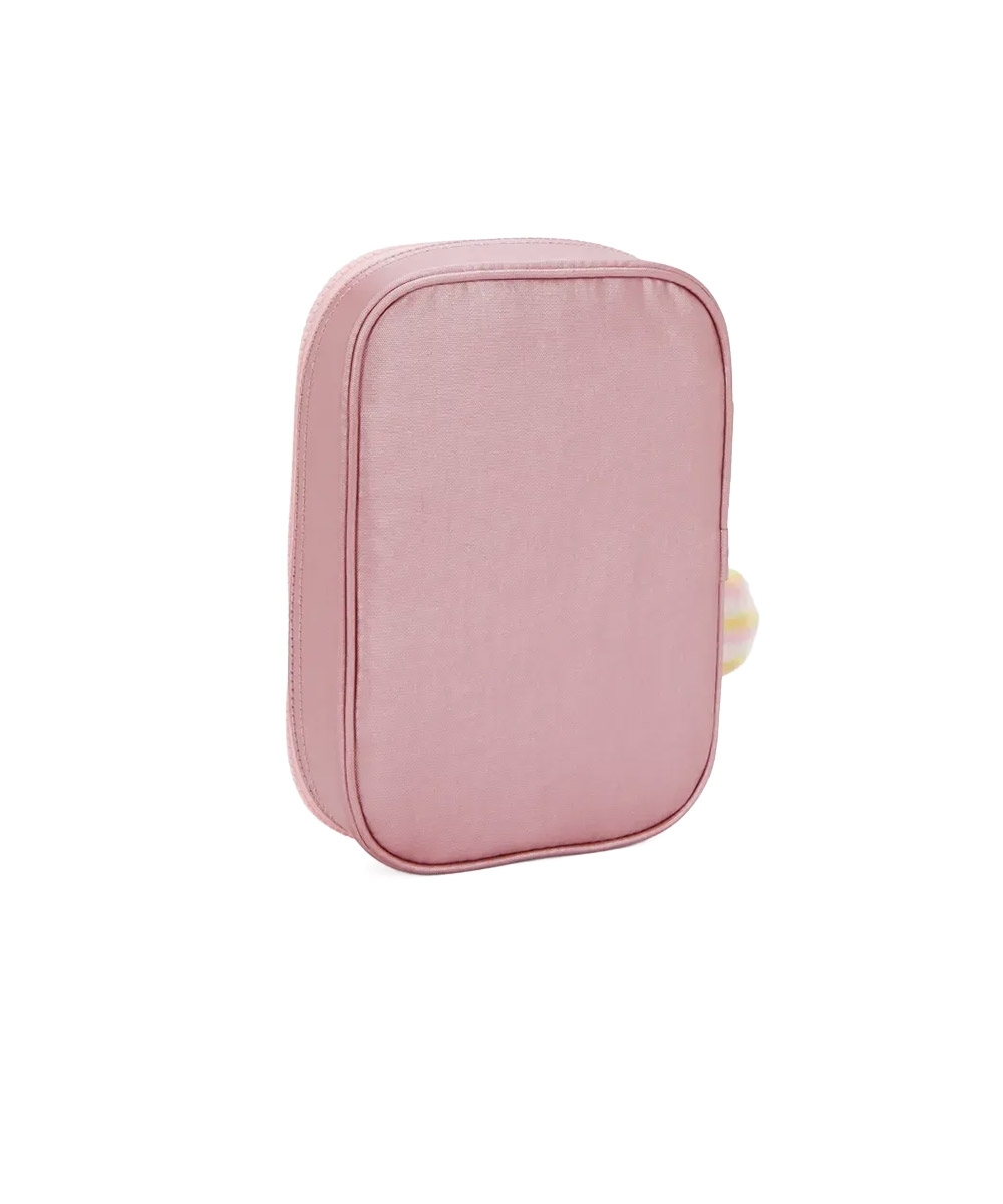 Estojo Kipling 100 Pens Bronze Pink Met Rosa
