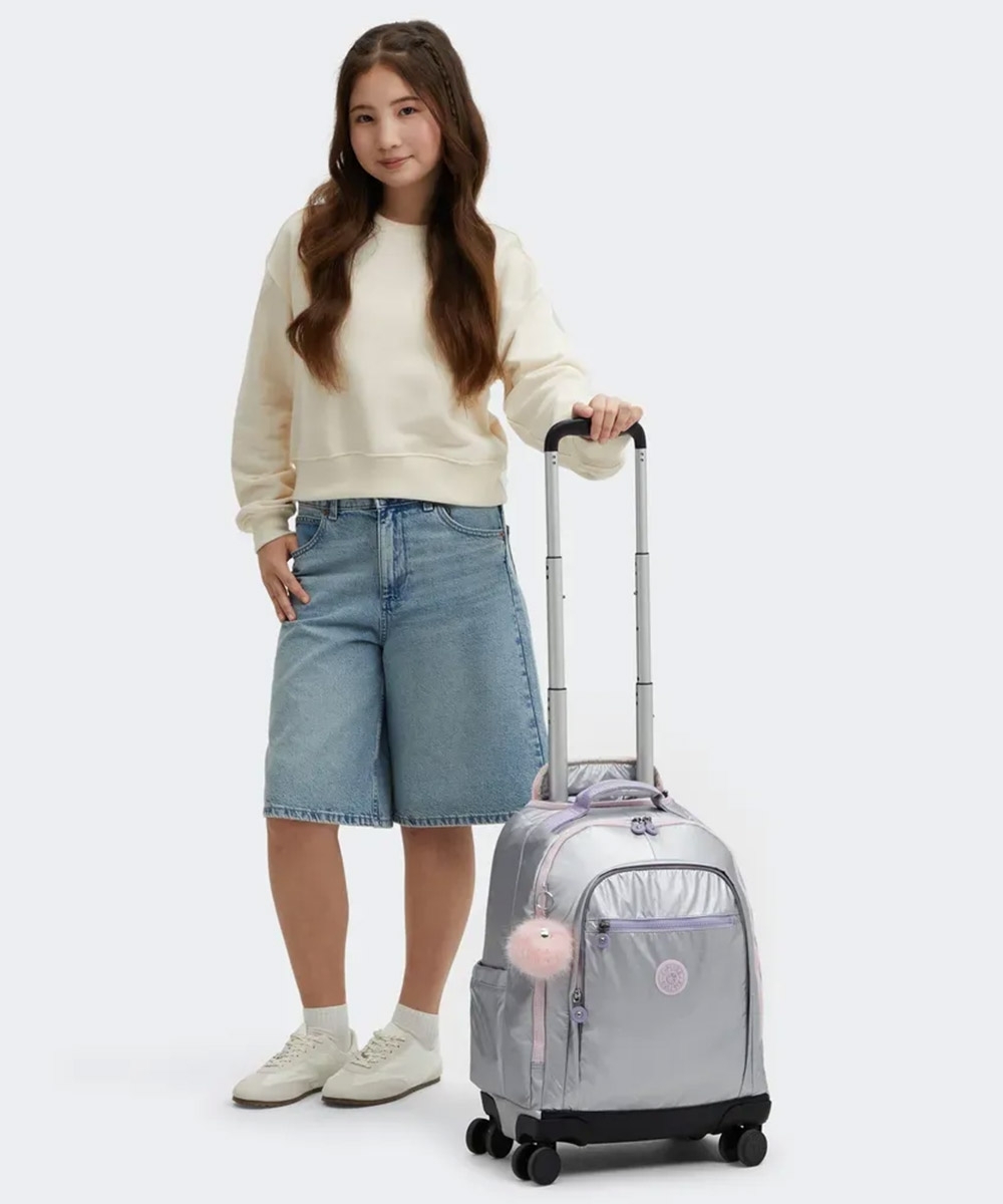 Mochila Kipling New Zea Silver Glow Met Prata