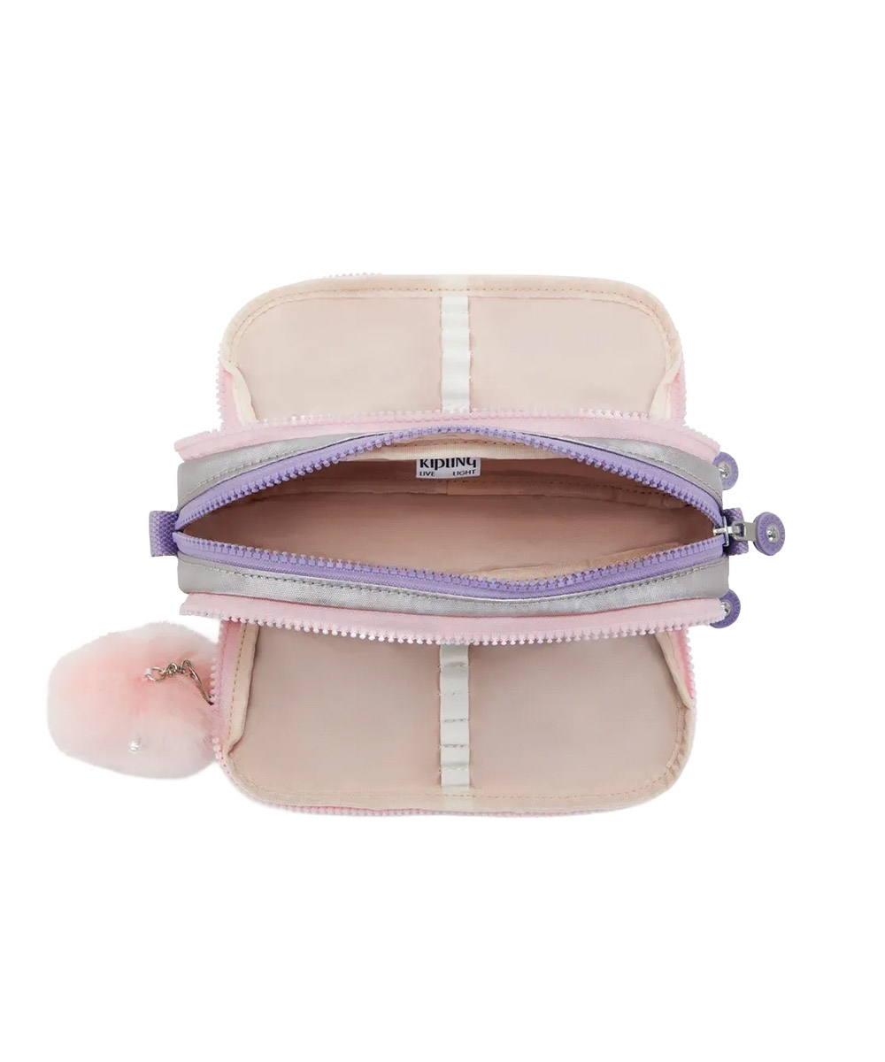 Estojo Kipling Gitroy Silver Glow Met Prata