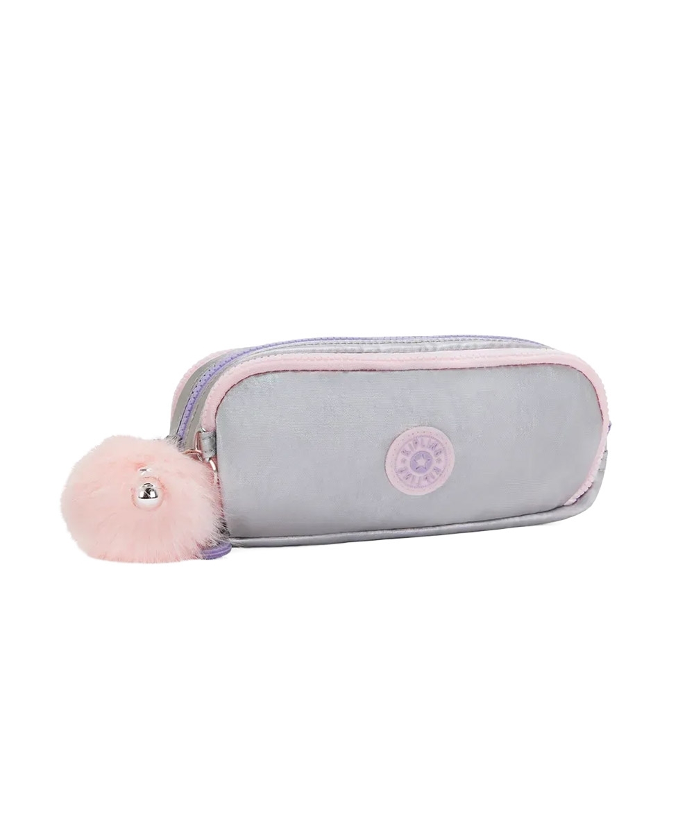 Estojo Kipling Gitroy Silver Glow Met Prata
