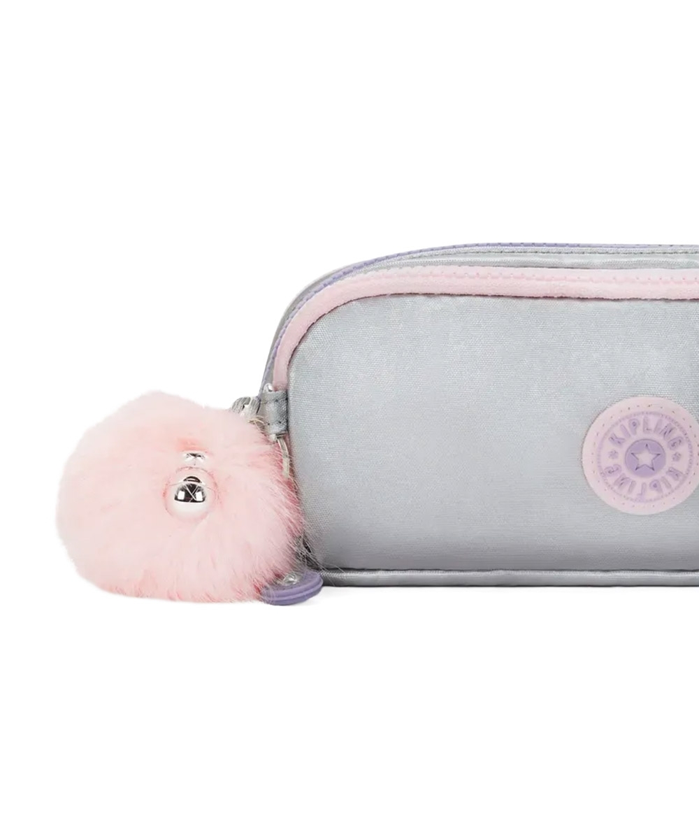 Estojo Kipling Gitroy Silver Glow Met Prata