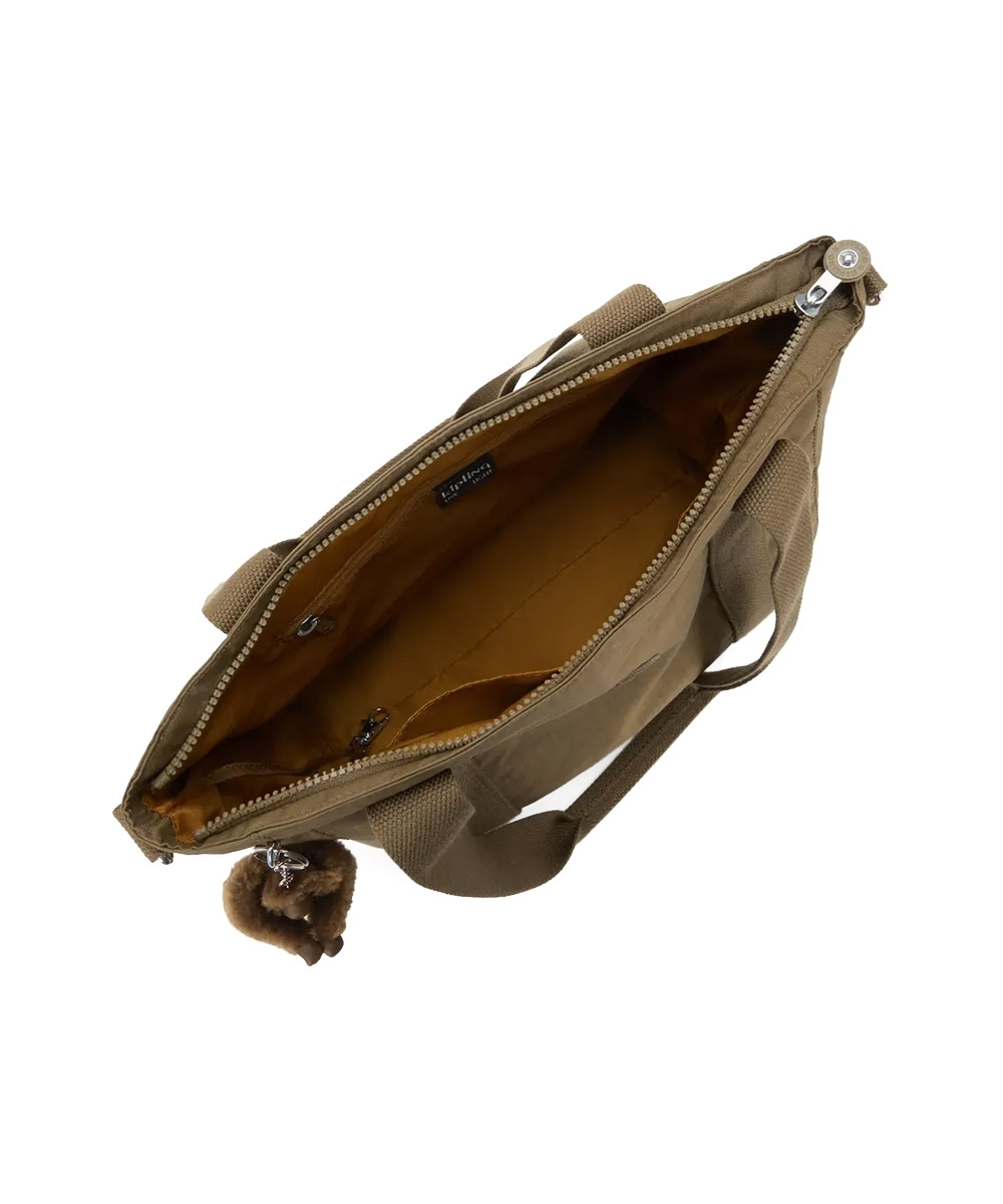 Bolsa Kipling Asseni S Smooth Khaki Marrom