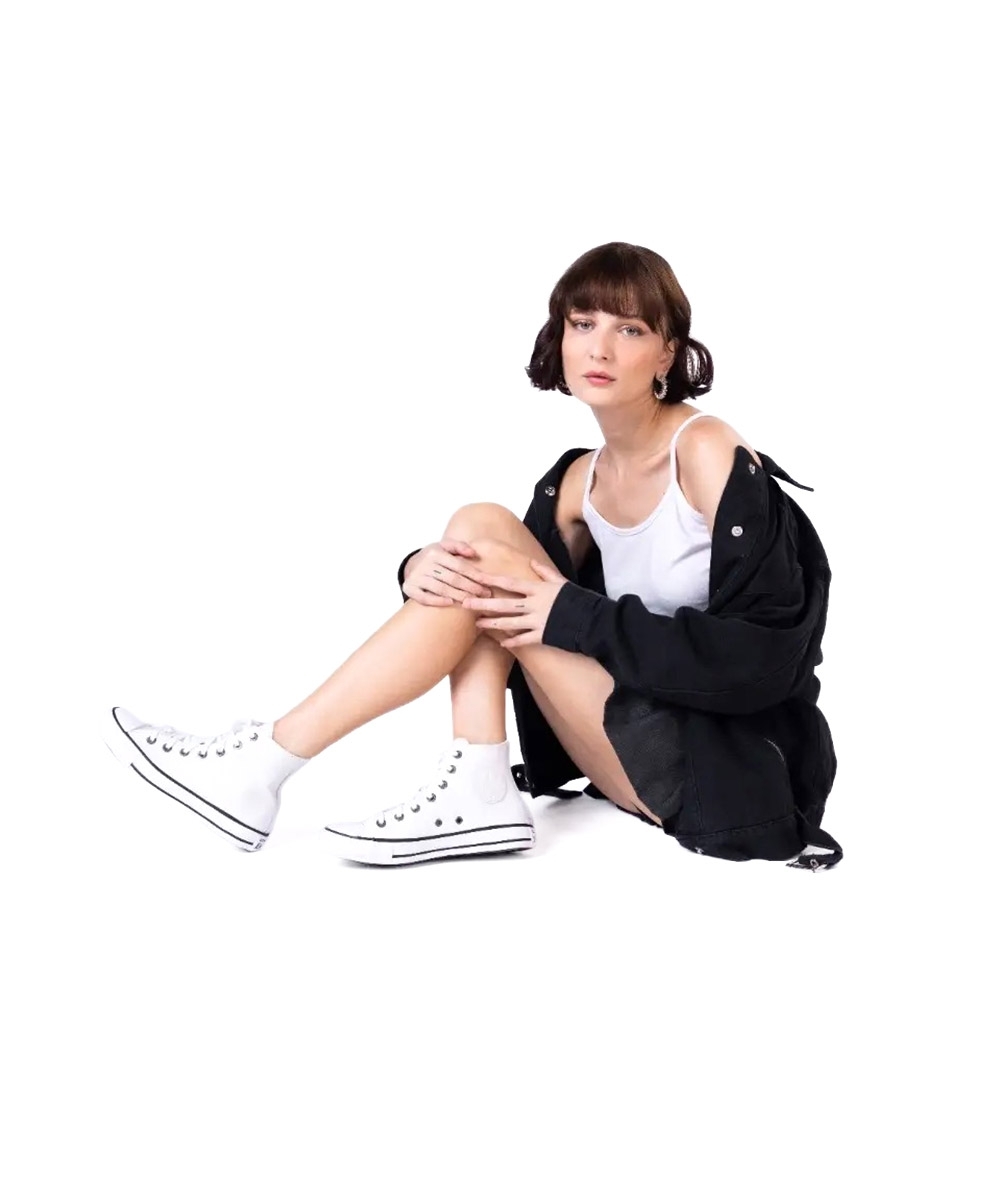 Tênis Cano Alto Chuck Taylor All Star Couro Branco