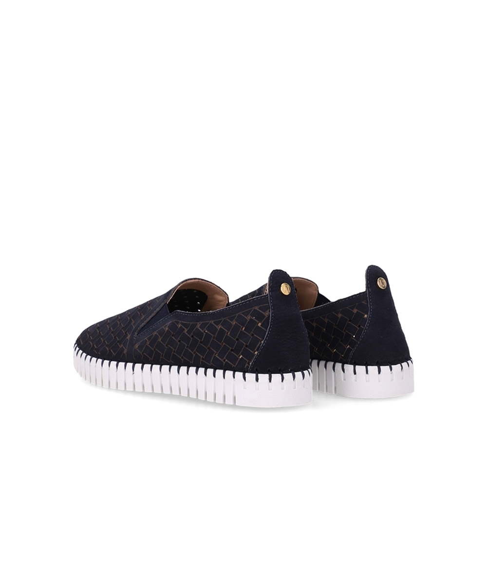 Tênis Feminino Luz Da Lua Toscana Couro Marinho
