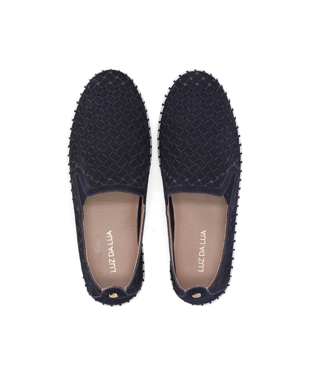 Tênis Feminino Luz Da Lua Toscana Couro Marinho