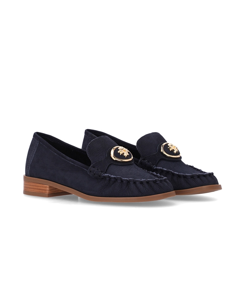 Mocassim Feminino Luz Da Lua Couro Marinho
