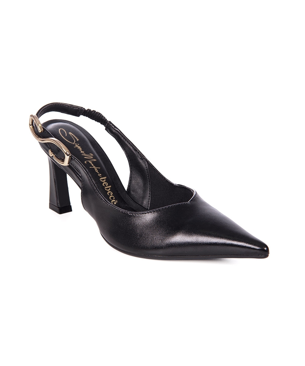 Sapato Scarpin Bebecê Salto Fino Preto