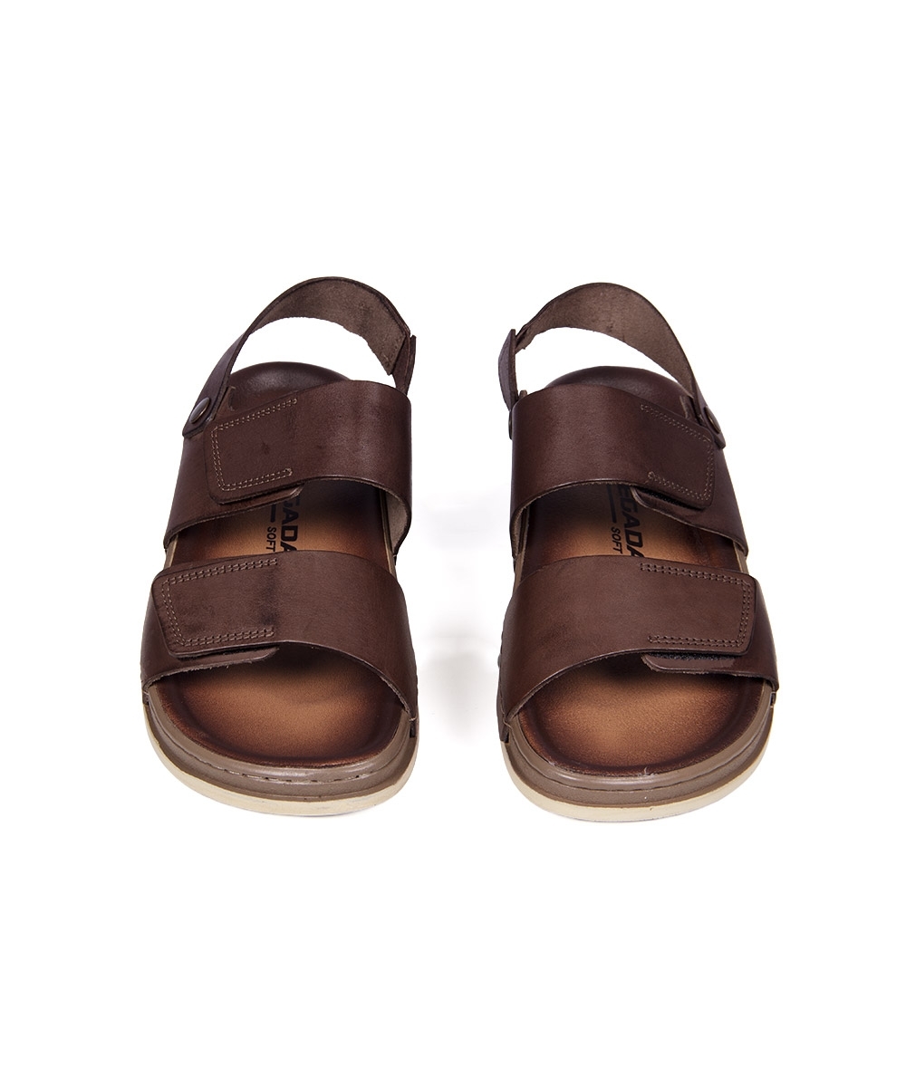 Sandália Masculina Pegada Couro Marrom
