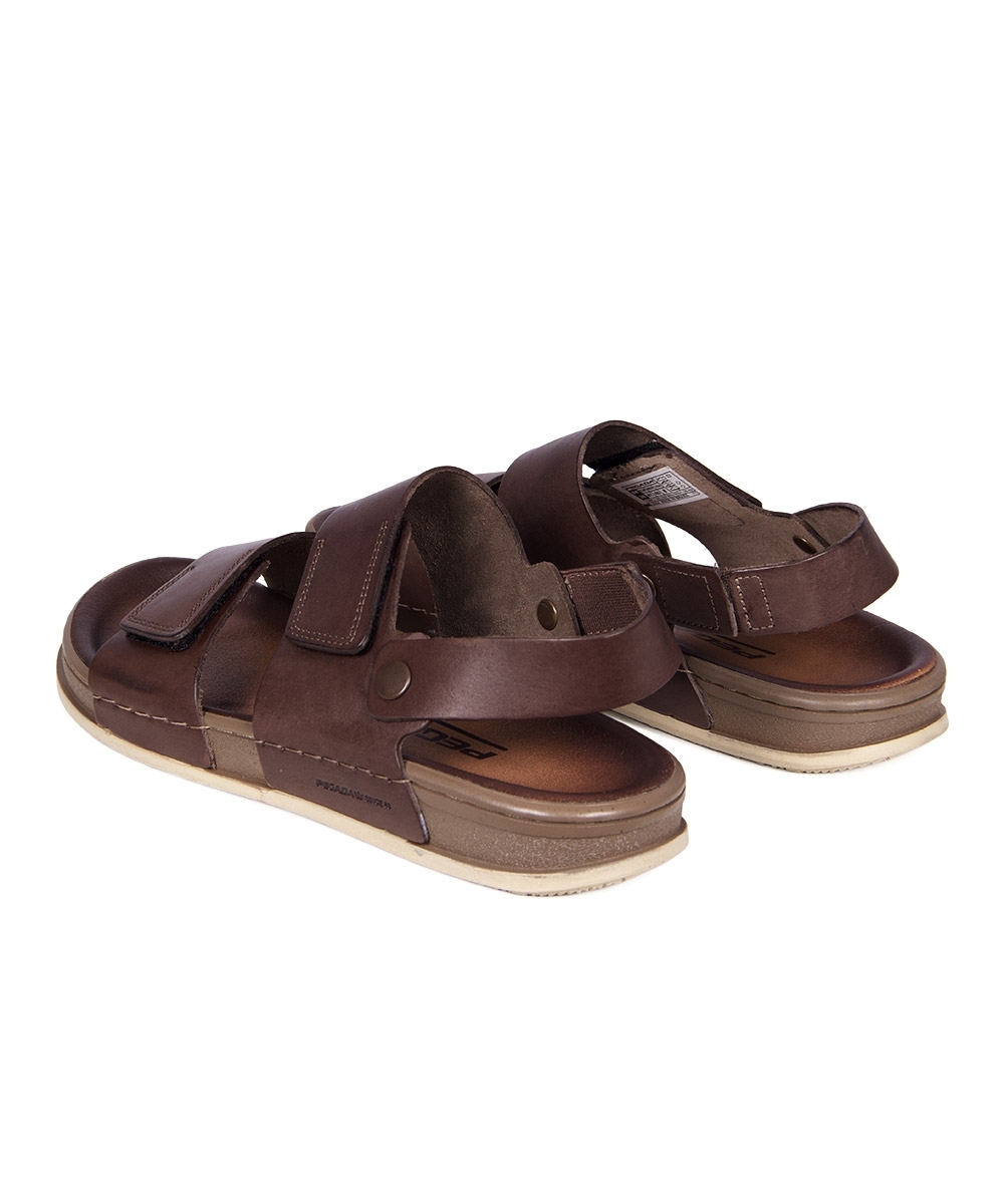 Sandália Masculina Pegada Couro Marrom