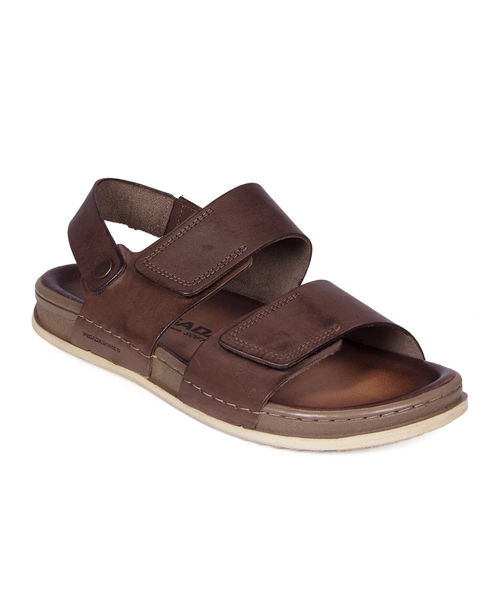 Sandália Masculina Pegada Couro Marrom