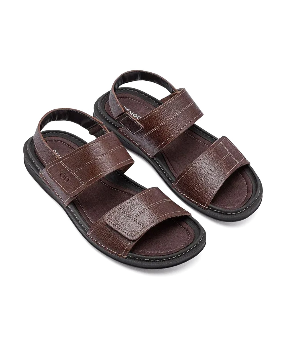 Sandália Masculina Democrata Couro Marrom