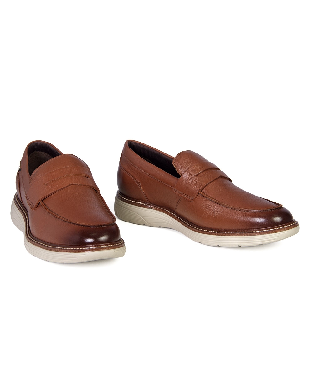 Sapato Masculino Ferracini Slip On Couro Marrom