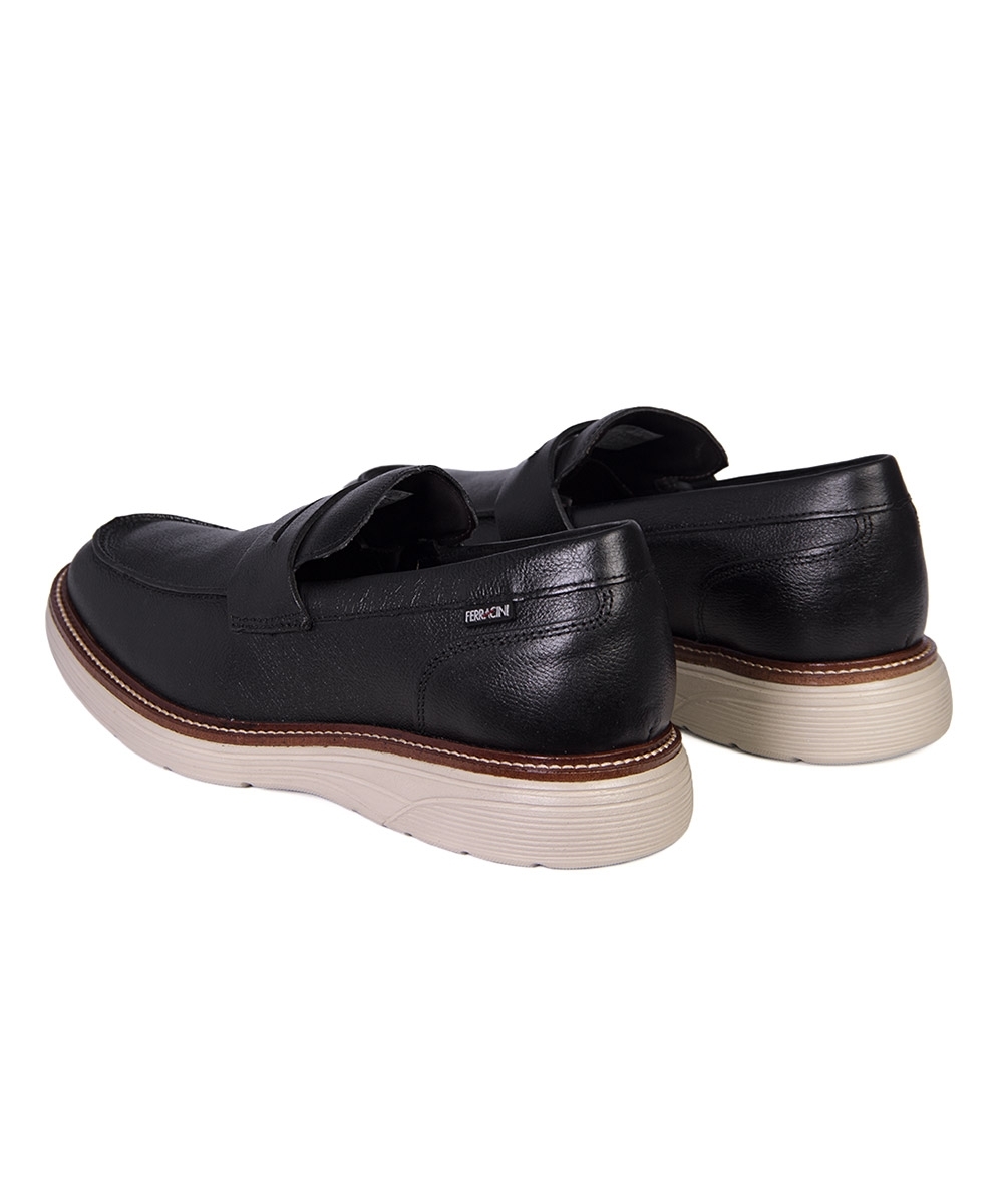 Sapato Masculino Ferracini Slip On Couro Preto