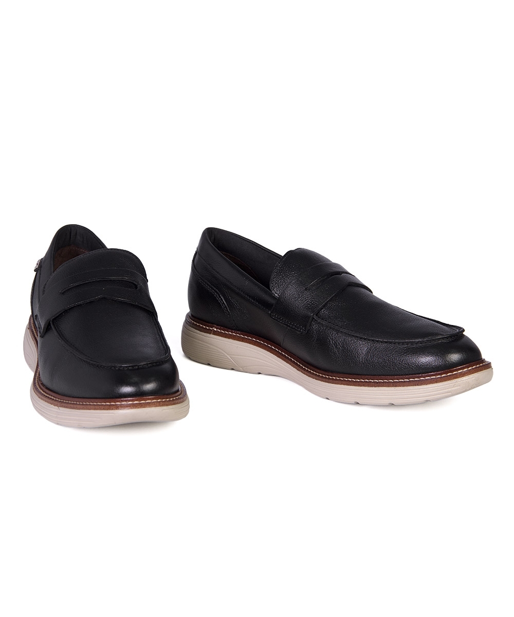 Sapato Masculino Ferracini Slip On Couro Preto