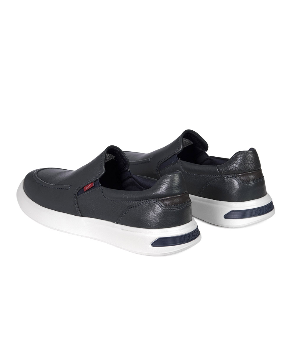 Sapato Masculino Ferracini Búzios Couro Azul